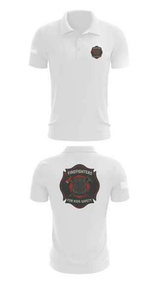 Short Sleeve Performance Polo, Firefighters for Kids Safety, , Teamtime, Team time, sublimation, custom sports apparel, team uniforms, spirit wear, spiritwear, sports uniforms, custom shirts, team store, custom team store, fundraiser sports, apparel fundraiser
