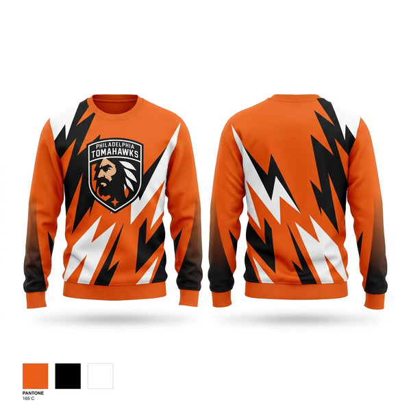 Crew Neck Sweatshirt, The Philadelphia Tomahawks, Men's Basketball, Teamtime, Team time, sublimation, custom sports apparel, team uniforms, spirit wear, spiritwear, sports uniforms, custom shirts, team store, custom team store, fundraiser sports, apparel fundraiser