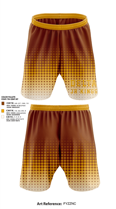 Delta jr kings youth football and cheer 28371645 Athletic Shorts With Pockets - 1