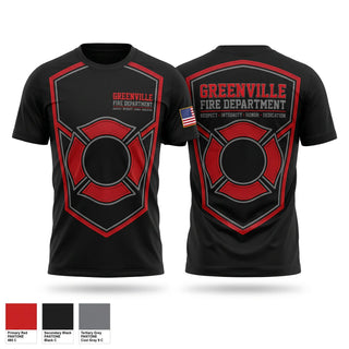 Short Sleeve Performance Shirt, Greenville Fire Department, Fire Department, Teamtime, Team time, sublimation, custom sports apparel, team uniforms, spirit wear, spiritwear, sports uniforms, custom shirts, team store, custom team store, fundraiser sports, apparel fundraiser