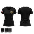 Navy Police Women's Short Sleeve V-neck Shirt - 1