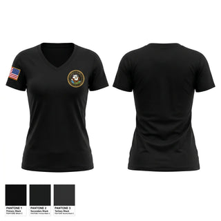 Womens Short Sleeve Vneck Shirt, Navy Police, Police, Teamtime, Team time, sublimation, custom sports apparel, team uniforms, spirit wear, spiritwear, sports uniforms, custom shirts, team store, custom team store, fundraiser sports, apparel fundraiser