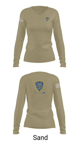 Womens Long Sleeve Vneck Shirt, Port Authority Police, , Teamtime, Team time, sublimation, custom sports apparel, team uniforms, spirit wear, spiritwear, sports uniforms, custom shirts, team store, custom team store, fundraiser sports, apparel fundraiser