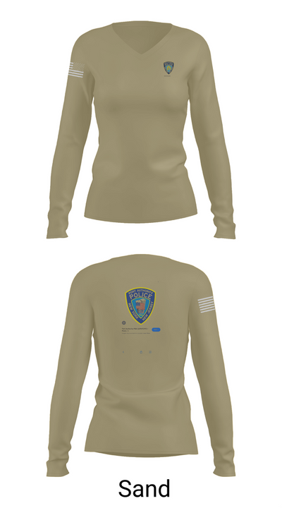 Port Authority Police 67694439 Women's Long Sleeve V-neck Shirt - 92