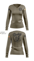 206th Sig Co. Women's Long Sleeve V-neck Shirt - 21