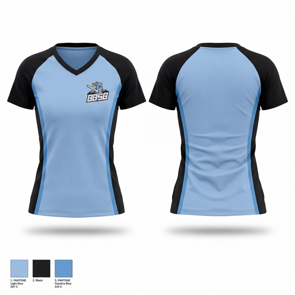 Womens Short Sleeve Vneck Shirt, Boom Baby SB, Softball, Teamtime, Team time, sublimation, custom sports apparel, team uniforms, spirit wear, spiritwear, sports uniforms, custom shirts, team store, custom team store, fundraiser sports, apparel fundraiser