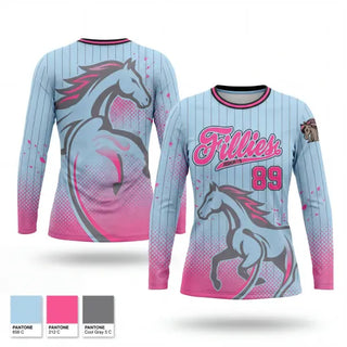 Long Sleeve Performance Shirt, Fillies, Softball, Teamtime, Team time, sublimation, custom sports apparel, team uniforms, spirit wear, spiritwear, sports uniforms, custom shirts, team store, custom team store, fundraiser sports, apparel fundraiser