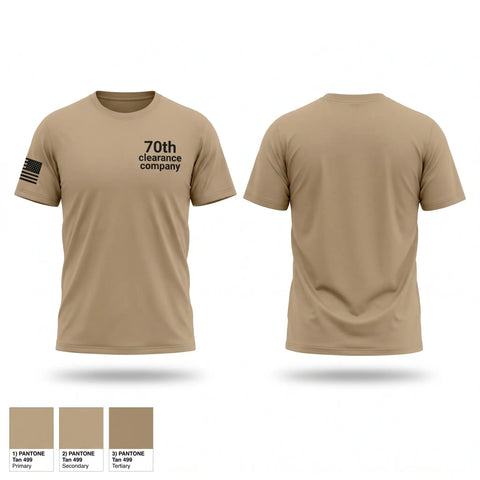 Old School Cotton Feel Shirt, 70th clearance company, Army, Teamtime, Team time, sublimation, custom sports apparel, team uniforms, spirit wear, spiritwear, sports uniforms, custom shirts, team store, custom team store, fundraiser sports, apparel fundraiser