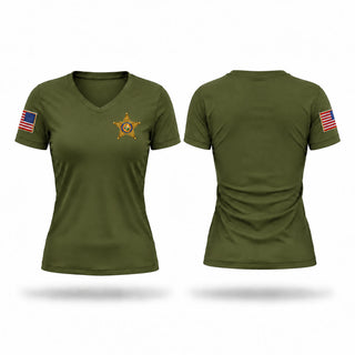 Womens Short Sleeve Vneck Shirt, The Levy County Sheriff's Office, Police, Teamtime, Team time, sublimation, custom sports apparel, team uniforms, spirit wear, spiritwear, sports uniforms, custom shirts, team store, custom team store, fundraiser sports, apparel fundraiser