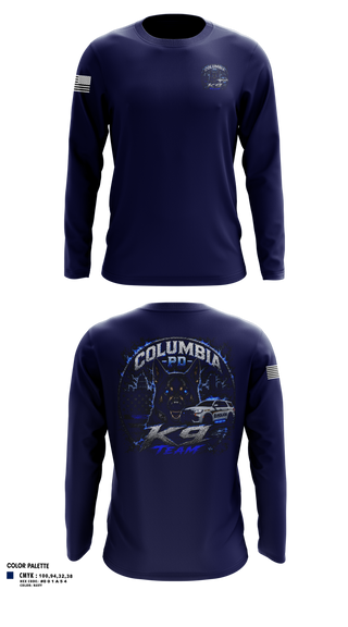 Long Sleeve Performance Shirt, South Carolina Police K9 Association, Police, Teamtime, Team time, sublimation, custom sports apparel, team uniforms, spirit wear, spiritwear, sports uniforms, custom shirts, team store, custom team store, fundraiser sports, apparel fundraiser