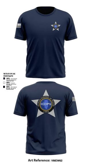 Short Sleeve Performance Shirt, Illinois Council of Police, Police, Teamtime, Team time, sublimation, custom sports apparel, team uniforms, spirit wear, spiritwear, sports uniforms, custom shirts, team store, custom team store, fundraiser sports, apparel fundraiser
