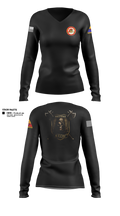 E Trp, 6-1 CAV 23539481 Women's Long Sleeve V-neck Shirt - 1
