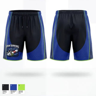 Athletic Shorts With Pockets, Pin vipers, Bowling, Teamtime, Team time, sublimation, custom sports apparel, team uniforms, spirit wear, spiritwear, sports uniforms, custom shirts, team store, custom team store, fundraiser sports, apparel fundraiser
