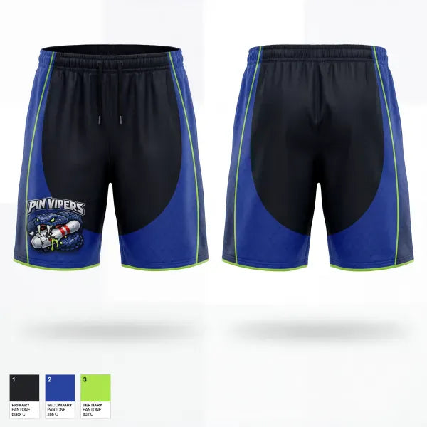 Athletic Shorts With Pockets, Pin vipers, Bowling, Teamtime, Team time, sublimation, custom sports apparel, team uniforms, spirit wear, spiritwear, sports uniforms, custom shirts, team store, custom team store, fundraiser sports, apparel fundraiser