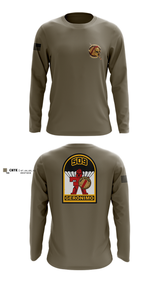 Long Sleeve Performance Shirt, 3-509th Parachute Infantry BN Able Nation, , Teamtime, Team time, sublimation, custom sports apparel, team uniforms, spirit wear, spiritwear, sports uniforms, custom shirts, team store, custom team store, fundraiser sports, apparel fundraiser