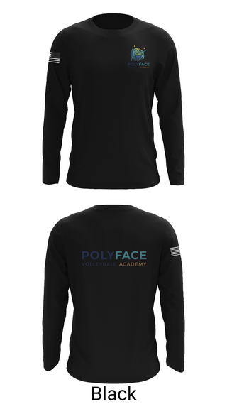 Long Sleeve Performance Shirt, PolyFace Volleyball Academy, Women's Volleyball, Teamtime, Team time, sublimation, custom sports apparel, team uniforms, spirit wear, spiritwear, sports uniforms, custom shirts, team store, custom team store, fundraiser sports, apparel fundraiser