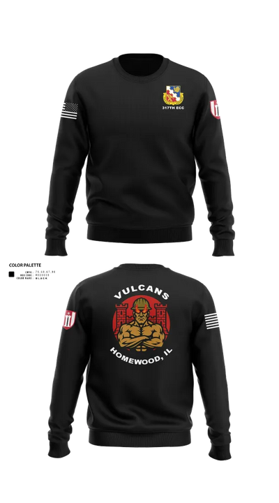 317th ECC 65415028 Crew Neck Sweatshirt - 100