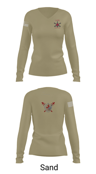 Womens Long Sleeve Vneck Shirt, 5-4 ADAR, Army, Teamtime, Team time, sublimation, custom sports apparel, team uniforms, spirit wear, spiritwear, sports uniforms, custom shirts, team store, custom team store, fundraiser sports, apparel fundraiser
