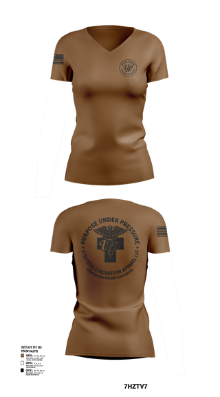 Womens Short Sleeve Vneck Shirt, 439th AES, , Teamtime, Team time, sublimation, custom sports apparel, team uniforms, spirit wear, spiritwear, sports uniforms, custom shirts, team store, custom team store, fundraiser sports, apparel fundraiser