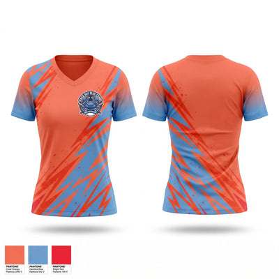 Back bay blue crabs Women's Short Sleeve V-neck Shirt - 1