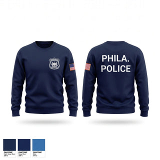 Crew Neck Sweatshirt, Philadelphia police, Police, Teamtime, Team time, sublimation, custom sports apparel, team uniforms, spirit wear, spiritwear, sports uniforms, custom shirts, team store, custom team store, fundraiser sports, apparel fundraiser