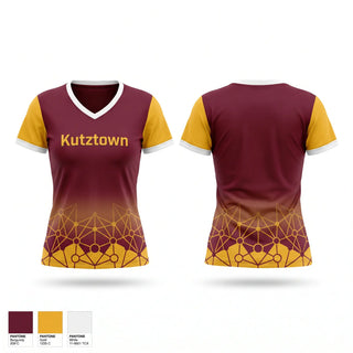 Womens Short Sleeve Vneck Shirt, Kutztown, , Teamtime, Team time, sublimation, custom sports apparel, team uniforms, spirit wear, spiritwear, sports uniforms, custom shirts, team store, custom team store, fundraiser sports, apparel fundraiser