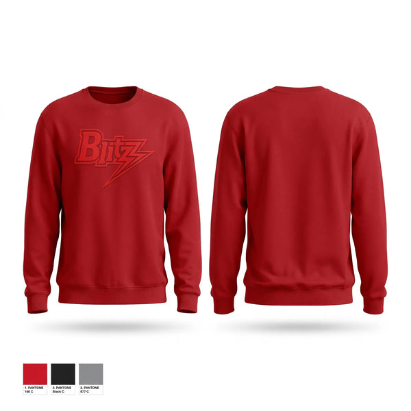Crew Neck Sweatshirt, Chicago Blitz Youth Football and Cheer, , Teamtime, Team time, sublimation, custom sports apparel, team uniforms, spirit wear, spiritwear, sports uniforms, custom shirts, team store, custom team store, fundraiser sports, apparel fundraiser