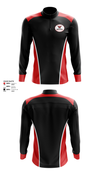 Quarter Zip Jacket, Wolfpack Martial Arts, , Teamtime, Team time, sublimation, custom sports apparel, team uniforms, spirit wear, spiritwear, sports uniforms, custom shirts, team store, custom team store, fundraiser sports, apparel fundraiser