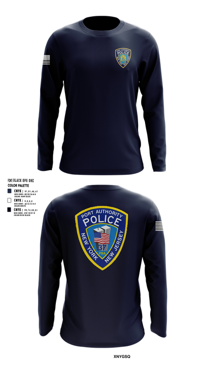 Port Authority Police 67694439 Long Sleeve Performance Shirt 102