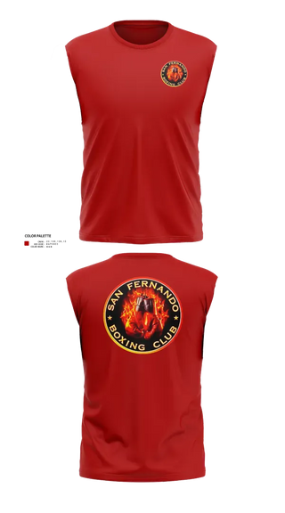 Sleeveless Performance Shirt, San Fernando Boxing Club, Spirit Store, Teamtime, Team time, sublimation, custom sports apparel, team uniforms, spirit wear, spiritwear, sports uniforms, custom shirts, team store, custom team store, fundraiser sports, apparel fundraiser