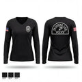 Pasadena I.S.D. 61660668 Women's Long Sleeve V-neck Shirt - 1