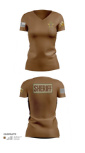 Hudspeth county sheriff office 47128359 Women's Short Sleeve V-neck Shirt - 30