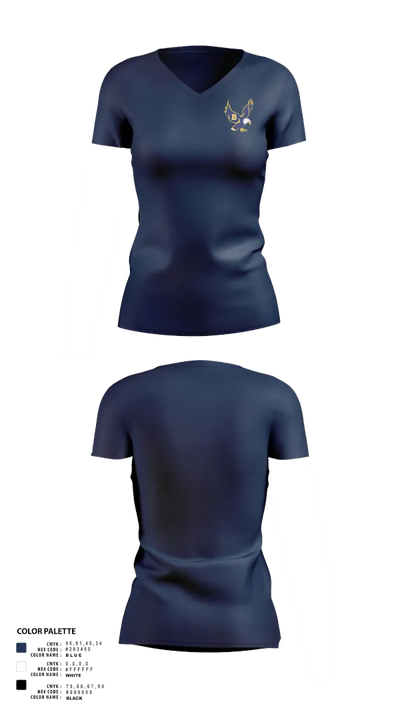 Barrington High School Gymnastics 6144044 Women's Short Sleeve V-neck Shirt - 21 (1)
