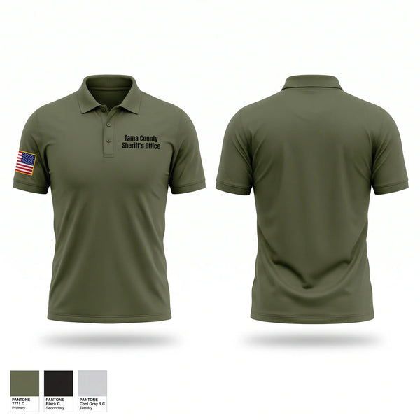 Short Sleeve Performance Polo, Tama County Sheriff’s Office, Police, Teamtime, Team time, sublimation, custom sports apparel, team uniforms, spirit wear, spiritwear, sports uniforms, custom shirts, team store, custom team store, fundraiser sports, apparel fundraiser
