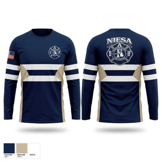Long Sleeve Performance Shirt, NIESA PROFESSIONAL FIRE FIGHTERS  - LOCAL 5633, Fire Department, Teamtime, Team time, sublimation, custom sports apparel, team uniforms, spirit wear, spiritwear, sports uniforms, custom shirts, team store, custom team store, fundraiser sports, apparel fundraiser