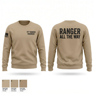 Crew Neck Sweatshirt, 75th ranger regiment, Army, Teamtime, Team time, sublimation, custom sports apparel, team uniforms, spirit wear, spiritwear, sports uniforms, custom shirts, team store, custom team store, fundraiser sports, apparel fundraiser