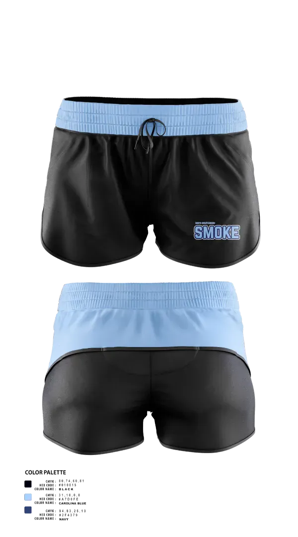 Womens Shorts, South Spartanburg Smoke, Softball, Teamtime, Team time, sublimation, custom sports apparel, team uniforms, spirit wear, spiritwear, sports uniforms, custom shirts, team store, custom team store, fundraiser sports, apparel fundraiser