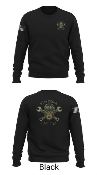 Crew Neck Sweatshirt, 87th CEC-A FMT PLT, , Teamtime, Team time, sublimation, custom sports apparel, team uniforms, spirit wear, spiritwear, sports uniforms, custom shirts, team store, custom team store, fundraiser sports, apparel fundraiser