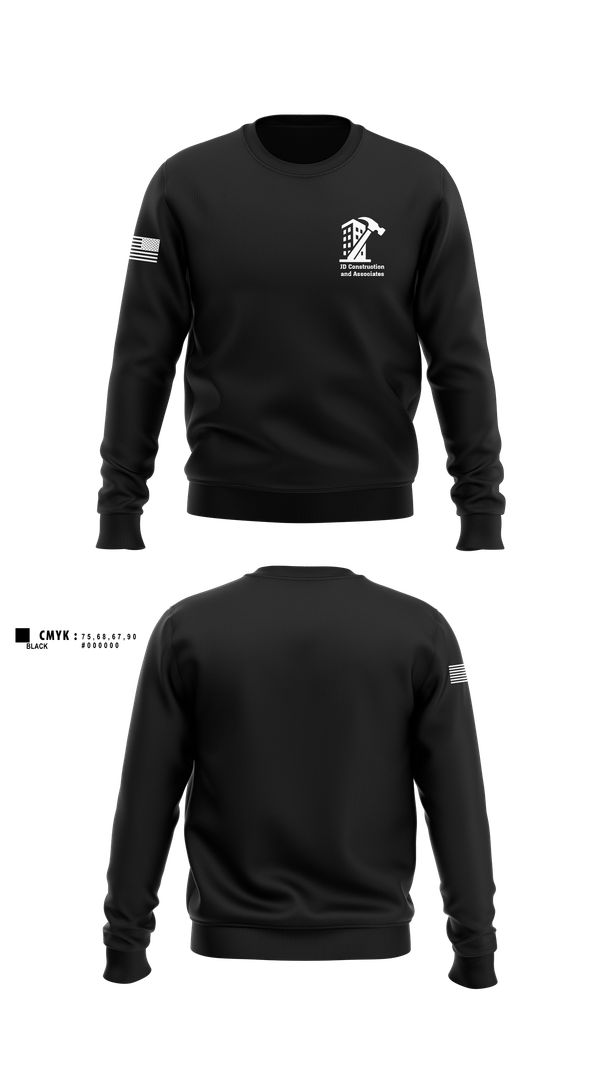 Crew Neck Sweatshirt, JD Construction and Associates, , Teamtime, Team time, sublimation, custom sports apparel, team uniforms, spirit wear, spiritwear, sports uniforms, custom shirts, team store, custom team store, fundraiser sports, apparel fundraiser