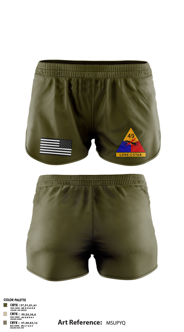Ranger Panties, 49th Armored, , Teamtime, Team time, sublimation, custom sports apparel, team uniforms, spirit wear, spiritwear, sports uniforms, custom shirts, team store, custom team store, fundraiser sports, apparel fundraiser