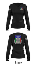 244th QUARTERMASTER BATTALION 79599381 Women's Long Sleeve V-neck Shirt - 23