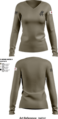 NMCB4 91279175 Women's Long Sleeve V-neck Shirt - 1