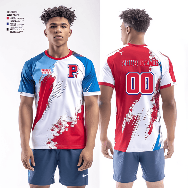 Mens Soccer Jersey, Passaic soccer, Men's Soccer, Teamtime, Team time, sublimation, custom sports apparel, team uniforms, spirit wear, spiritwear, sports uniforms, custom shirts, team store, custom team store, fundraiser sports, apparel fundraiser