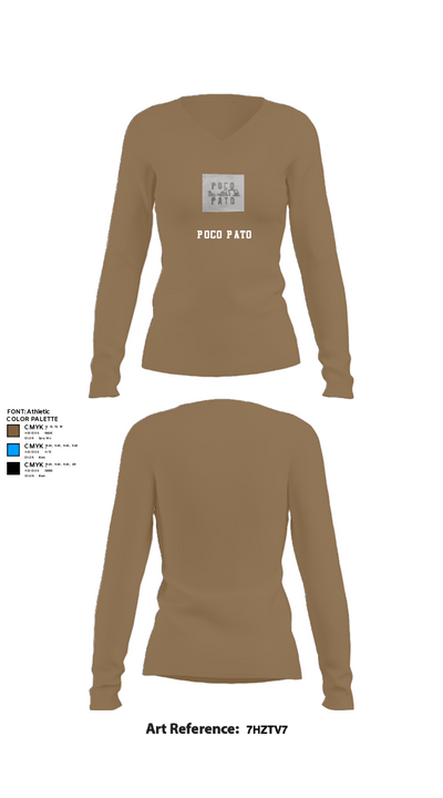 Poco Pato 71914632 Women's Long Sleeve V-neck Shirt - 1