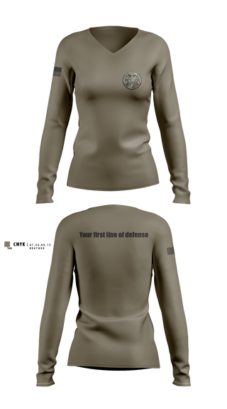 Women's Long Sleeve Vneck Shirt, Roger Up, , Teamtime, Team time, sublimation, custom sports apparel, team uniforms, spirit wear, spiritwear, sports uniforms, custom shirts, team store, custom team store, fundraiser sports, apparel fundraiser