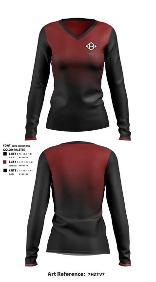 Women's Long Sleeve Vneck Shirt, Clearbrook, Men's Soccer, Teamtime, Team time, sublimation, custom sports apparel, team uniforms, spirit wear, spiritwear, sports uniforms, custom shirts, team store, custom team store, fundraiser sports, apparel fundraiser