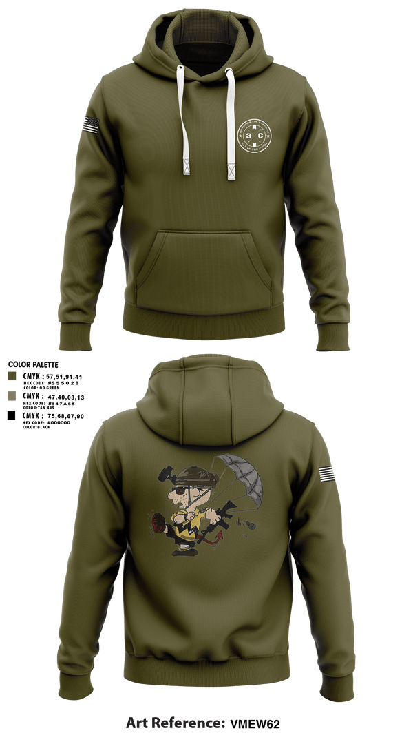 Hoodie, 3rd Platoon, CCo, 1-508th PIR, , Teamtime, Team time, sublimation, custom sports apparel, team uniforms, spirit wear, spiritwear, sports uniforms, custom shirts, team store, custom team store, fundraiser sports, apparel fundraiser