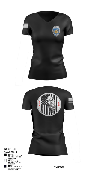 Women's Short Sleeve Vneck Shirt, Vice Narcotics, , Teamtime, Team time, sublimation, custom sports apparel, team uniforms, spirit wear, spiritwear, sports uniforms, custom shirts, team store, custom team store, fundraiser sports, apparel fundraiser