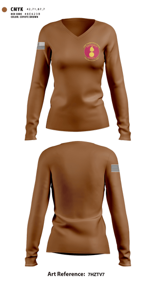 Women's Long Sleeve Vneck Shirt, 129th Heavy Transport Company129 TC CO, Army, Teamtime, Team time, sublimation, custom sports apparel, team uniforms, spirit wear, spiritwear, sports uniforms, custom shirts, team store, custom team store, fundraiser sports, apparel fundraiser