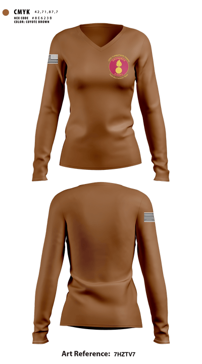 129 TC CO 57879668 Women's Long Sleeve V-neck Shirt - 4
